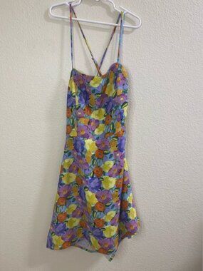 Zara Colorful Floral Backless Dress‎